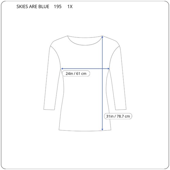 Skies Are Blue Womens Top 1X Plus 3/4 Sleeve Blue Floral Sash Keyhole FLO133E - Picture 2 of 10